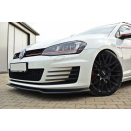 Накладка сплиттер на передний бампер Вар2 на Volkswagen Golf VII GTI